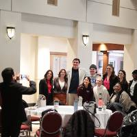 Students of the Public Health program supporting Brooke Dudick and Grace Forlines